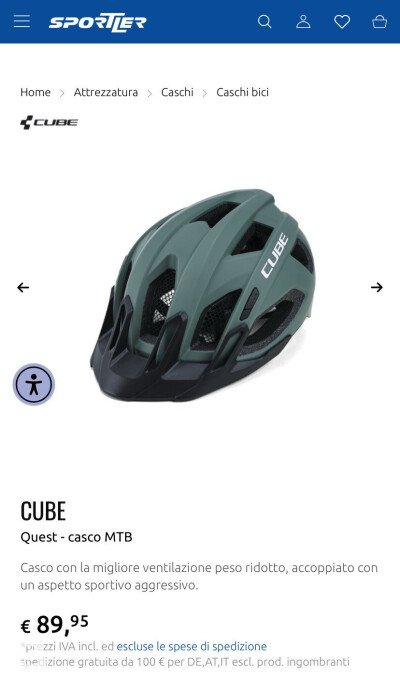 Cube MTB Pathos, olive(52-56 cm circonferenza testa)