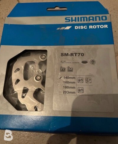 Shimano Disco del freno SM-RT70 CL Ice Tec I 140 mm Black / Silver  mai montato come nuovo