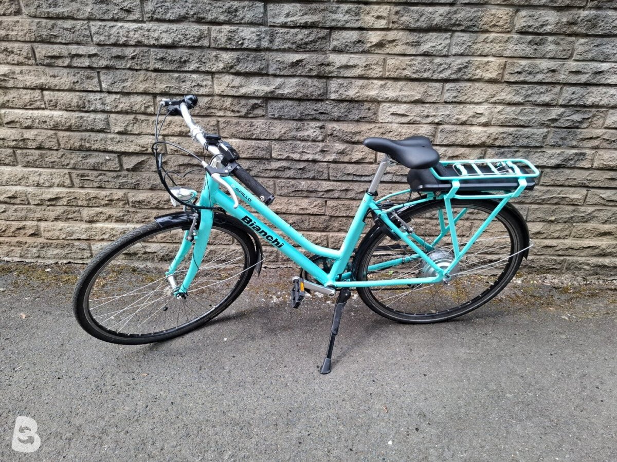 bianchi electric bicycle E-Bikes: E-Omnia T-Type Mid-Step Belt 625wh 28mph SALE Mahle X30 Bianchi Manhattan Small E-Bike -