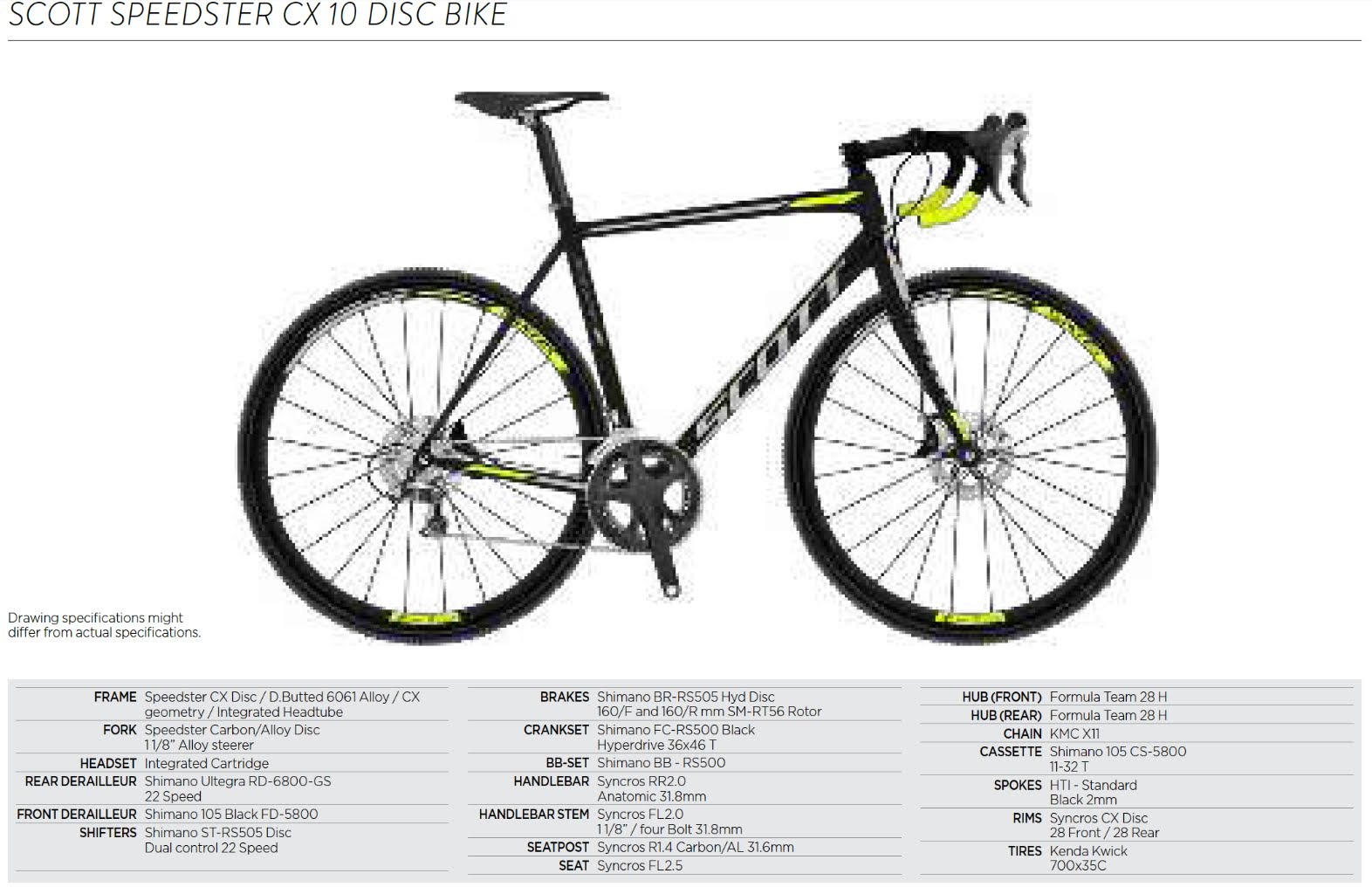 Scott Speedster CX 10 disc 2018 used Scott Speedster CX 10 disc 2018 used